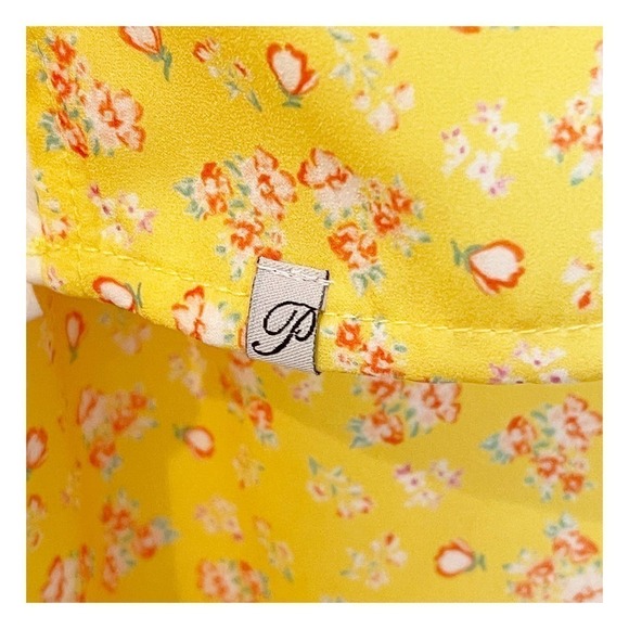 Revolve Plush Pajamas Women's Yellow Revolve Floral Pajama & Eye Mask Set Size M - Picture 13 of 13